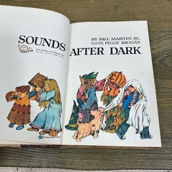 Vintage 1970 Holt Reader Book Sounds After Dark Spooky Halloween Decor Prop HB - Picture 10 of 13